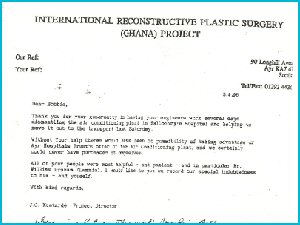 Scan of Thank You Letter